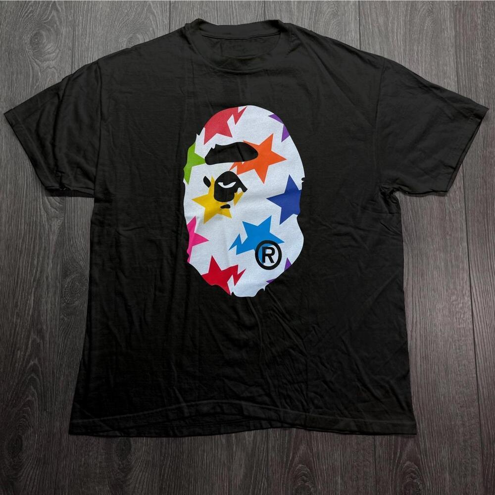 Black Bape A Bathing Ape Colorful T-Shirt 1